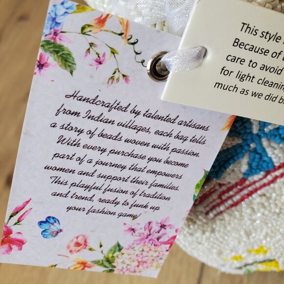 Viral Beach Sand Seaside Beaded Bag Shoulder Bag India Hand Made NEW Umbrellas - Picture 16 of 16